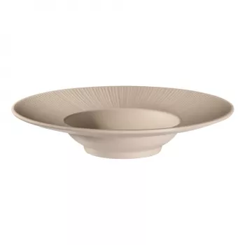 APS NERO Pastas šķīvis, 290 mm, smilškrāsas melamīns, kraujams, trauku mazgājamā mašīnā mazgājams, karstumizturīgs (1 gab.) 85406