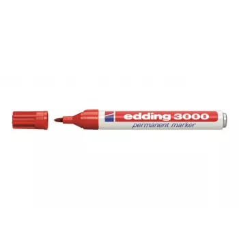 Edding 3000 Permanent Marker Set 4-3000-4-1999, melns/sarkans/zils/zaļš, ūdensizturīgs 79628