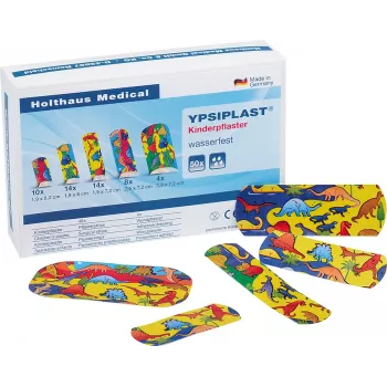 Holthaus Medical YPSIPLAST 40790 krāsains plāksteru komplekts, 50 gab., hipoalerģisks, ūdeni atgrūdošs, bez lateksa