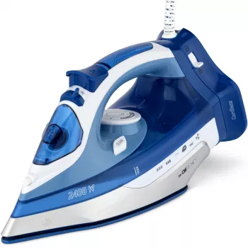 Clatronic DB 3706 sausās un tvaika gludeklis ar keramikas zoli zils/balts 2400 W 263858