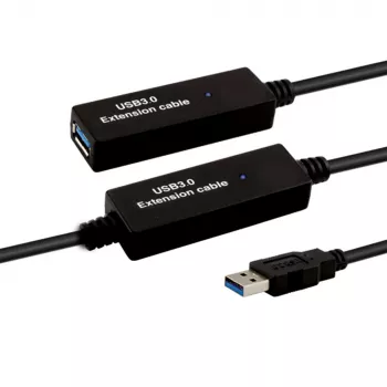 E+P USB 3.0 aktīvais pagarinājuma kabelis 10m melns CC380/10 874110