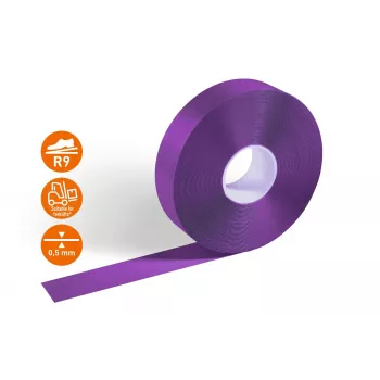 DURABLE DURALINE 50/05 Pašlīmējoša grīdas marķēšanas lente, PVC, purpura, 50 mm x 5 m 102112