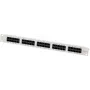 BULLITT CAT 3 ISDN komutācijas panelis, 50 portu RJ45 ligzdas 8P4C neekranēts, 19 inch 2U statīva montāža, melns