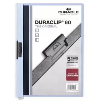 DURABLE Duraclip 6 mm skavas mape A4 zila (25 gab.)