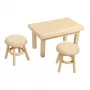 Rayher mini rūķu galds ar 2 ķeblīšiem, dabīgs koks, 3 daļu komplekts 46819505