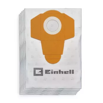 Einhell 2351195 putekļu maisiņu komplekts TE-VC 2340 SA, TE-VC 2230 SA, TC-VC 1930 SA, TC-VC 1930 S, 40 L, balts/dzeltens, 5 gab.