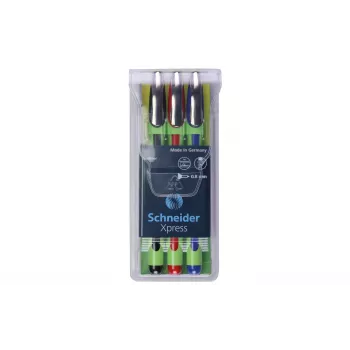Schneider Fineliner XPRESS 3 daļu komplekts (melns, zils, sarkans) 190093