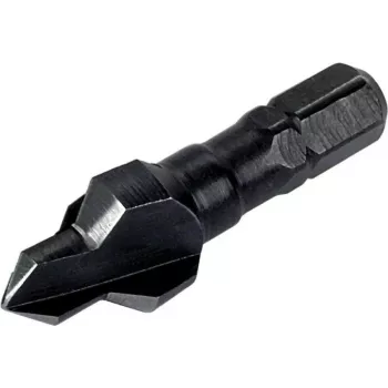 Wolfcraft 2546000 Iegremdēšanas urbis 8 mm sešstūra kāts 1/4 collas HSS viena rieva 90°