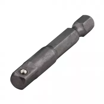 Wolfcraft 1579000 Uzgriežņu adapteris, 1/4 inch sešstūra kāts uz 1/4 inch kvadrātveida piedziņu, hroma vanādija tērauds