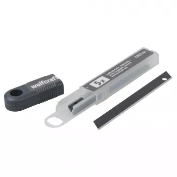 Wolfcraft Profi-Sharp lūstošie asmeņi 9 mm melni, 5 gab. iepakojumā 4207000
