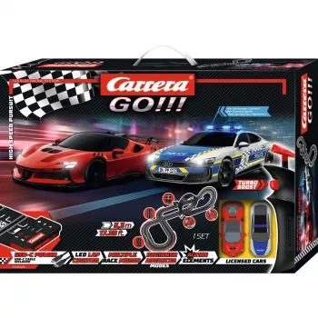 Carrera GO!!! High Speed Pursuit elektriskais slotauto sacīkšu komplekts