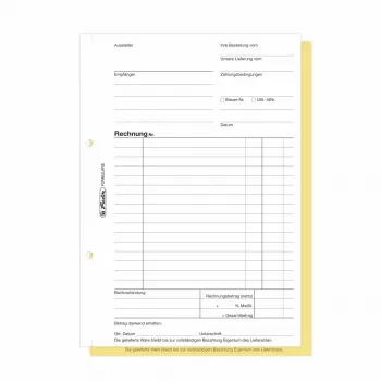 Herlitz rēķinu veidlapu grāmatas A5 2 daļu bezoglekļa, 4 gab. iepakojums 300003799