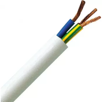 HEINRICH KOPP H05VV5-F 3G1.5 mm² balts elastīgs eļļas izturīgs PVC barošanas kabelis 25m 151825002