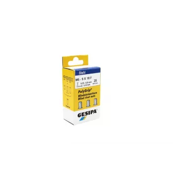 Gesipa 1464839 Aklo kniedes uzgrieznis M6 x 18 mm, tērauds, 25 gabali