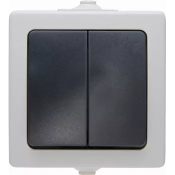 Kopp Paris pārslēga kontaktligzdas ieliktnis, ierīkojams, 250 V AC, 10 A, termoplasts, melns/pelēks 565556008