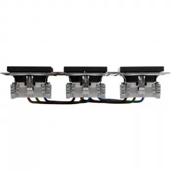 HEINRICH KOPP HK07 KombiQuick 3 ligzdu horizontāls Schuko kontaktligzdas ieliktnis antracīta 133315008