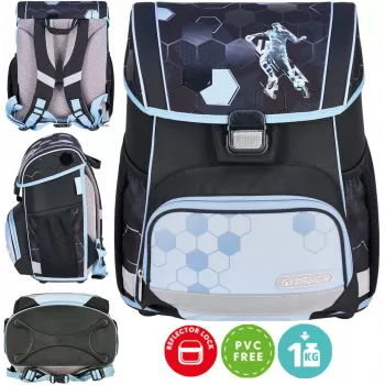 Herlitz Loop skolas mugursoma 6-9 gadiem ar Cyber Soccer Robot