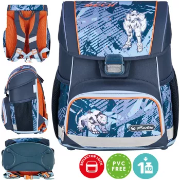 Herlitz Loop mugursoma skolai 6–9 gadiem ar Cyber Soccer Footballer dizainu