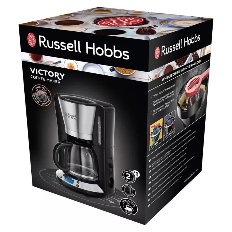 Russell Hobbs Victory filtru kafijas automāts 24030-56, 1,25 L, 1000 W, sudraba/melns