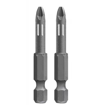 kwb 122153 PoziDriv uzgalis PZ3, 25 mm, sešstūra kāts 1/4 collas, tērauds, 2 gabali