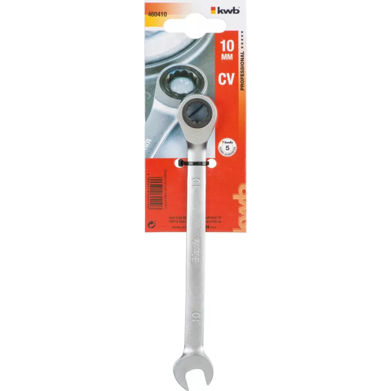 kwb 460410 Divkāršā sprūdrata gredzenatslēga 10 mm