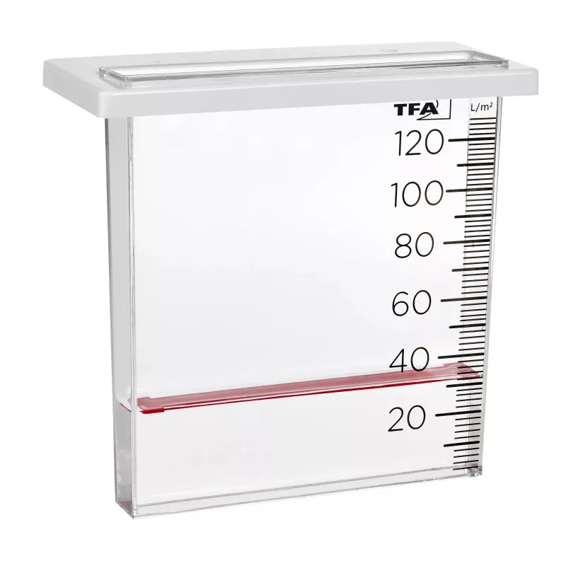 TFA Dostmann 47.1014 lietus mērītājs 120 mm caurspīdīgs/balts
