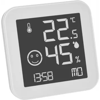 TFA Dostmann BLACK & WHITE analogais termo-higrometrs, balts (30.5054.02)