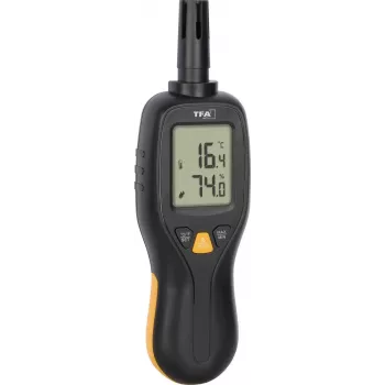 TFA Dostmann digitālais profesionālais termohigrometrs melns dzeltens 31.1066 31.1066.01