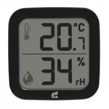 TFA Dostmann 30.3908.01 ID-A0 iekštelpu bezvadu termo-higrosensors, 868 MHz, temperatūra no -10 līdz +60°C, mitrums 1-99% RH