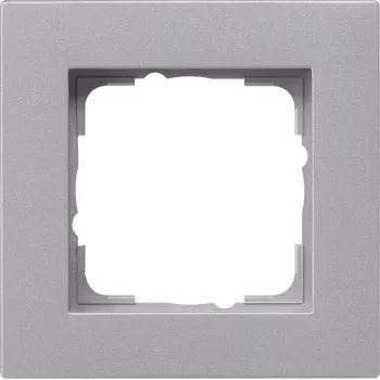 Gira E2 Flat alumīnija 1 vietas rāmja pārsegs 80.8x80.8mm 211255