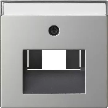 Gira System 55 vāciņš UAE/IAE un tīkla ligzdām, nerūsējošais tērauds suku apdare 0284600