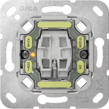 GIRA 312200 Tast-Kontroll Aus 2-p Einsatz poga-slēdzis ar iespraudni, 2 polu, momentānais OFF