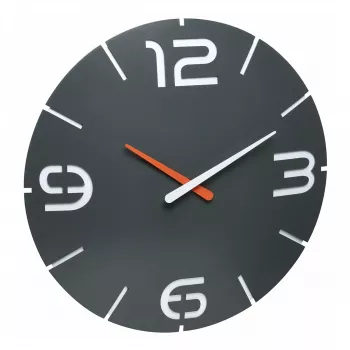 TFA Dostmann Design radiovadāmais sienas pulkstenis Contour, melns/balts (60.3536.10)