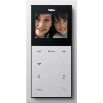 Gira 1239112 Video iekštelpu stacija AP Plus, virsmas montāžas, tīri balta