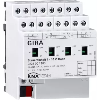 GIRA vadības bloks 222400 1-10V 4 kanālu manuālais KNX (222400)
