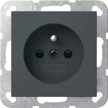 Gira 448528 Schuko kontaktligzda ar zemējuma tapu, System 55, tīri balta