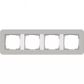 Gira Standard 55 rāmītis 4 vietu pelēks/tīri balts 0214412