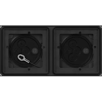 Gira System 106 iegremdētais korpuss 2 moduļiem, melns 551200