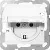 GIRA 475403 SCHUKO kontaktligzda ar vāciņu, paaugstināta kontaktdrošība, System 55, tīri balta