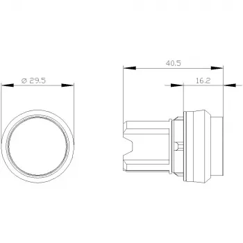 Siemens SIRIUS ACT spiedpogas priekšējais elements, plastmasa, sarkans, 22mm, neapgaismots, momentānais 3SU1000-0BB20-0AA0