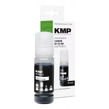 KMP PRINTTECHNIK Uzpildes tinte Canon GI-53BK, melna, 60 ml, saderīga 1583,0001
