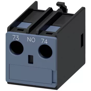 Siemens SIRIUS palīgkontaktu bloks 1 NO priekšējā montāža 3RT2 kontaktoriem un 3RH2 relejiem, skrūvju spailes, 690V izolācija, 3RH2911-1AA10