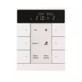 Busch-Jaeger telpas temperatūras regulators ar CO2 un mitruma sensoru, 6-kārtīgs, SBC/U6.0.11-84 (2CKA006330A0009)