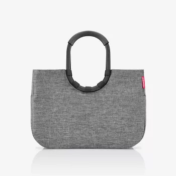 reisenthel loopshopper L iepirkumu grozs, Twist Silver, 25 L, alumīnija rāmis, poliesters OR7052