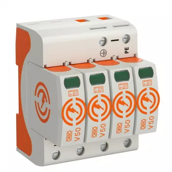 OBO BETTERMANN CombiController V50 V50-4-280 4-polige 280V Type 1+2 pārsprieguma novadītājs (5093513)