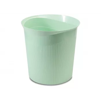 HAN Re-LOOP 13L apaļš atkritumu spainis, pasteļzaļš, 100% PIR pārstrādāta plastmasa, teksturēts 18148-805