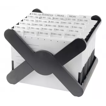 HAN X-CROSS KARMA piekaramo failu grozs, melns, A4/Foolscap, 20 faili, 360x150x260 mm 190718-13D