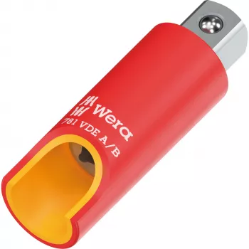 Wera 781 A/B VDE izolēts uzgriežņu atslēgas adapteris 1/4 collu kvadrātveida piedziņa ar mehānisko fiksāciju 05024690001