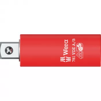 Wera 781 A/B VDE izolēts uzgriežņu atslēgas adapteris 1/4 collu kvadrātveida piedziņa ar mehānisko fiksāciju 05024690001