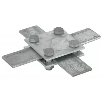 DEHN 318033 krustveida savienotājs plakaniem vadiem 30x3-4mm, karsti cinkots tērauds